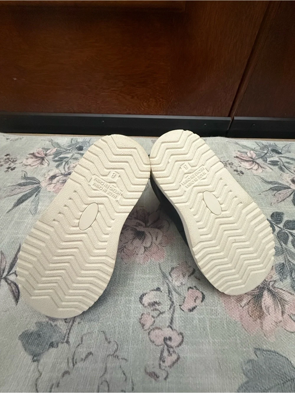 Old Navy Black Kids Faux-Leather Ankle Boots with Cream Sole